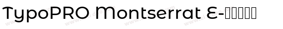 TypoPRO Montserrat E字体转换